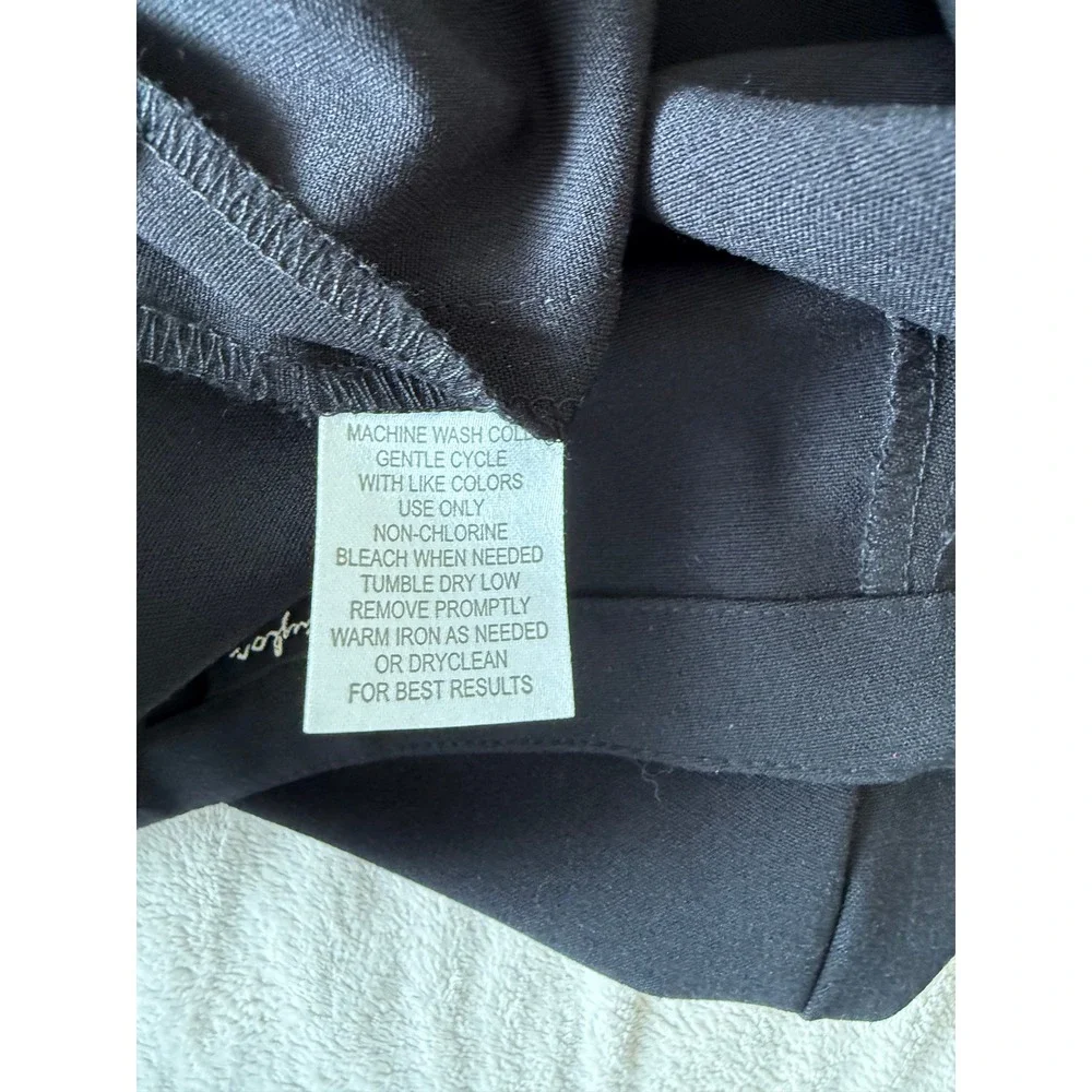 Sunny Taylor Black Flare Skirt Size‎ 4 Satin Ruffle Hem Midi